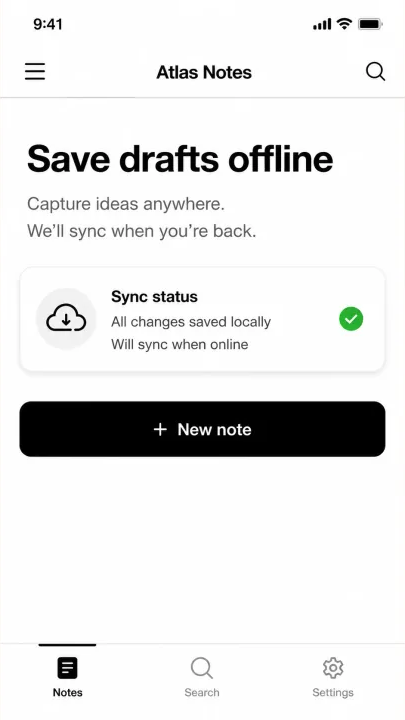 Original image: Save drafts offline